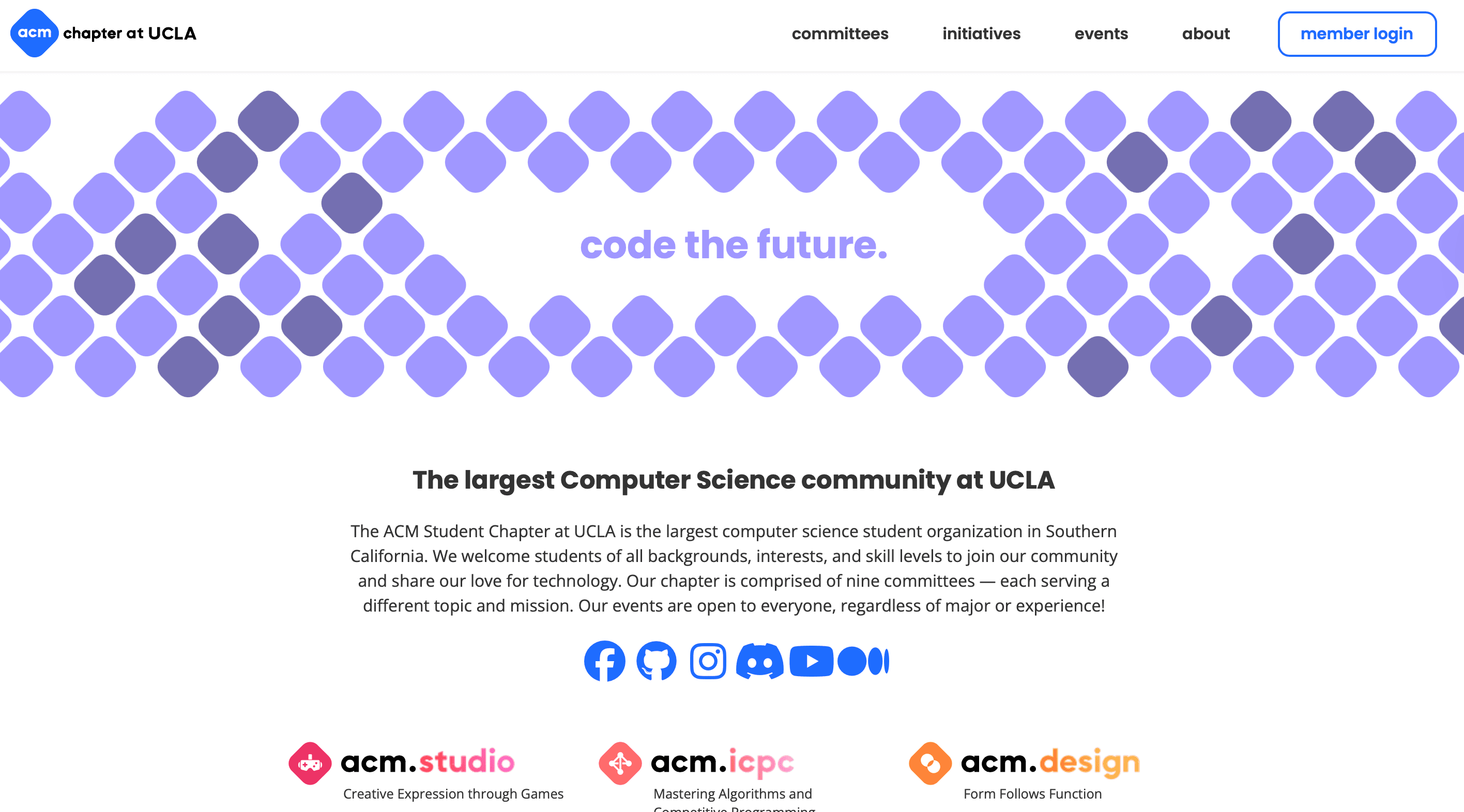 UCLA ACM portal project screenshot